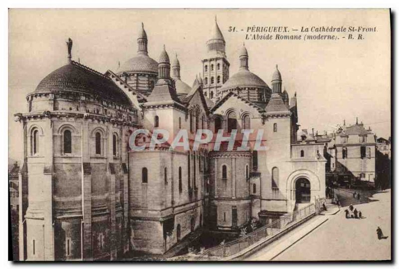 Old Postcard Perigueux La Cathedrale St Front The Apse modern Romane