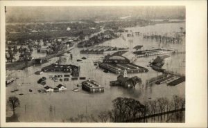 West Springfield Massachusetts MA Flood Aerial View c1920s Real Photo Postcard