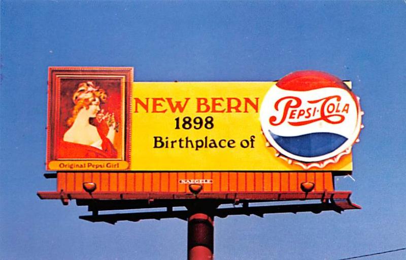 Advertising Post Card Pepsi Cola New Bern, NC USA Unused