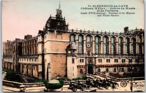 St-germain-EN-laye Chateau France Entrance to Museum and Flower Garden Postcard