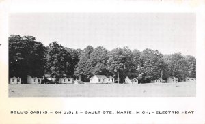 Bell's Cabin US 2 Highway Sault Ste Marie Michigan 1940s postcard