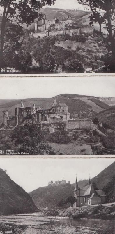 Vianden Luxembourg Chateau 3x Real Photo Postcard s