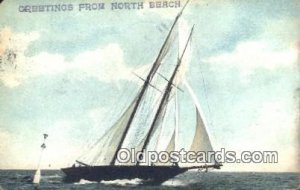 North Beach Sailboat 1907 light wear postal used 1907