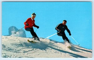 Famous Vermont Skiers ZIP & NEIL ROBINSON Reverse Shoulder Technique Postcard