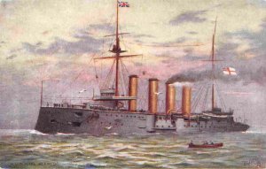 HMS King Alfred Armored Cruiser Royal Navy Ship British Tuck postcard