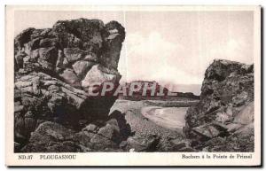 Old Postcard Rochers Plougasnou Primel Pointe