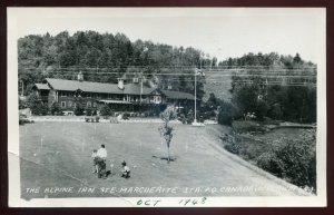 h2180 - STE. MARGUERITE Quebec 1950s Alpine Inn. Real Photo Postcard