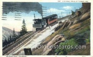 Cog Road Train At Timber Line, Pikes Peak, Colorado, CO USA Trains, Railroads...