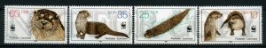 003069 WWF East Germany 1987 set Otter MNH #3069