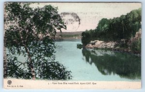 View from Elm wood Park Ayers Cliff QUEBEC PQ Canada 1909 Postcard