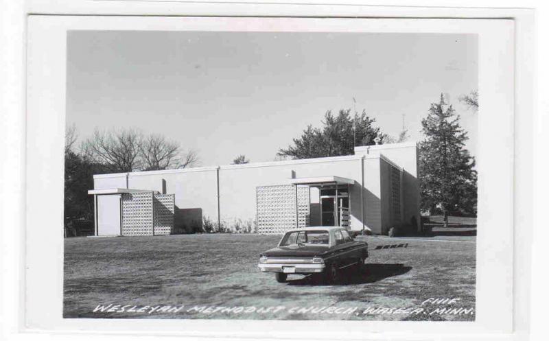 Wesleyan Methodist Church Waseca Minnesota RPPC real photo postcard