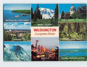 Postcard Evergreen State Washington USA