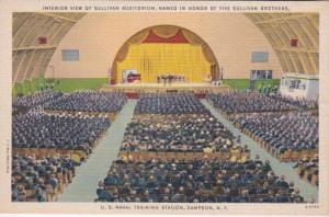 New York Sampson U S Naval Training Station Sullivan Auditorium Interior