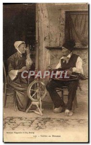 Old Postcard Folklore Veillee en Bresse