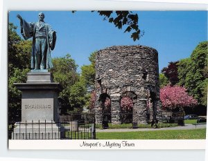 Postcard Newport's Mystery Tower Touro Park Newport Rhode Island USA