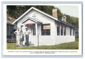 Vintage Princess Elkhorn Laboratory Autograpohed Back Postcard P225E