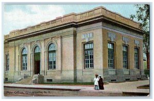 c1910 Post Office Exterior View Building Gloversville New York Vintage Postcard