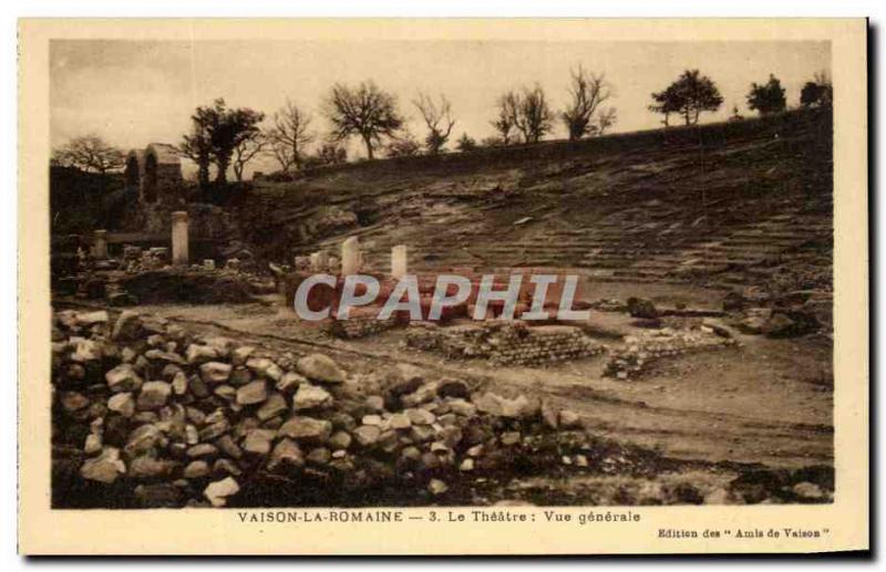 Old Postcard Vaison La Romaine The Theater General view