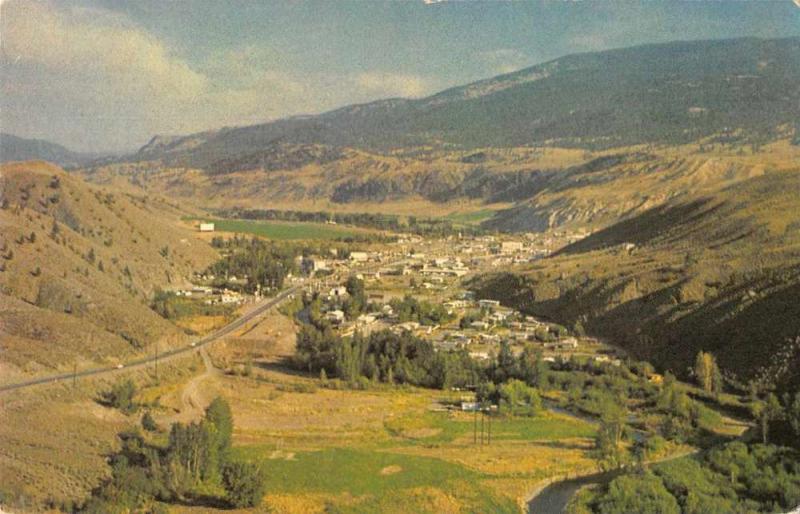 Cache Creek British Columbia Canada Birds Eye View Vintage Postcard J77213