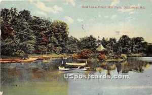 Boat Lake, Druid Hill Park in Baltimore, Maryland