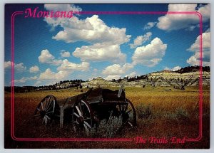 Dilapidated Wagon, The Trails End, Montana, Chrome Postcard