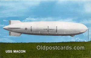 USS Macon, Maiden Flight April 21, 1933 Zeppelin Unused 