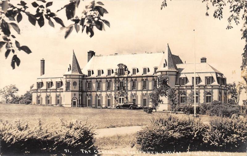 D76/ Middlebury Vermont VT Real Photo RPPC Postcard c30s The Chateau College 2