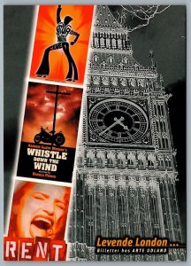 Postcard Theatre c1990s Denmark Living London Saturday Night Fever Rent Whistle