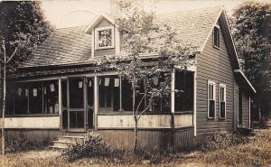 D86/ Ray Indiana In Real Photo RPPC Postcard c1910 Cottage Cedar Lake?