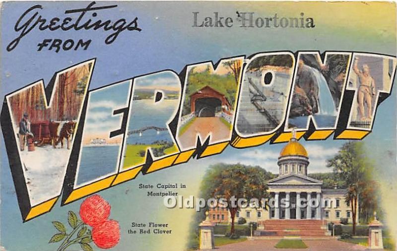 Greetings from Vermont, VT, USA Large Letter Unused a lot of indentations in ...