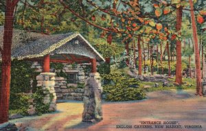 Entrance House Endless Caverns New Market VA Virginia Vintage Postcard c1930