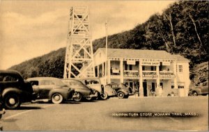 Hairpin Turn Store, Observation Tower, Mohawk Trail MA Vintage Postcard W28