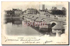 Old Postcard Auxerre Le Pont Paul Bert