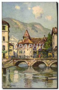 Postcard Old Annecy Le Pont Morens