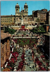 Roma Spain's Square And The Trinita Dei Monti Rome Italy Postcard