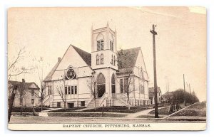 Baptist Church Pittsburg Kansas Postcard