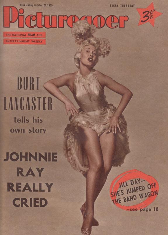 Picturegoer Burt Lancaster Johnnie Ray Jill Day 1955 Magazine