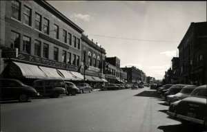 Waterville ME Main St. FW Woolworth Store Cars Woodie Real Photo Postcard