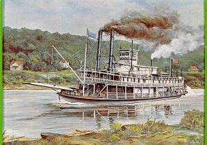 Lorena River Steamship, Excursion Boat Painting Ferry Boat Ship 