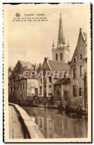 Old Postcard Leuven Leuven The Dyle And The Tower Of St. Gertrude