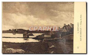 Old Postcard Ile De Brehat Village Birlo Seevagen