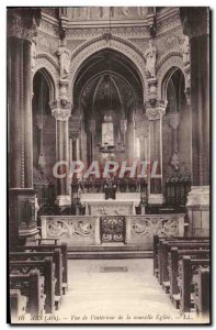 Old Postcard View Of The Ars & # 39Interieur Of The New Church