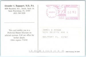 Postcard - Alexander A. Rappapport, M.D., P.A. - St. Petersburg, Florida