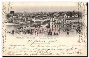 Paris Old Postcard Panorama Saint Gervais taking view
