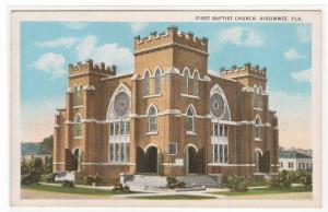 First Baptist Church Kissimmee Florida 1920s postcard
