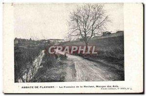 Postcard Abbey Flavigny Fountain Recluse Mark Anis