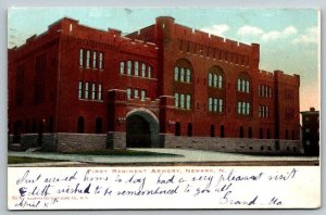 First Regiment Armory  Newark  New Jersey  Postcard  1908