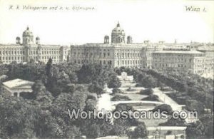 KK Voksgarten und KK Hofmuseen Wien - Vienna Austria Unused 