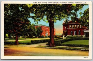 Vtg Alabama AL Forest Hall & De Forest Chapel Talladega College 1930s Postcard