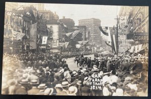 Mint USA Real Picture Postcard RPPC Civil War GAR Parade Detroit 1914